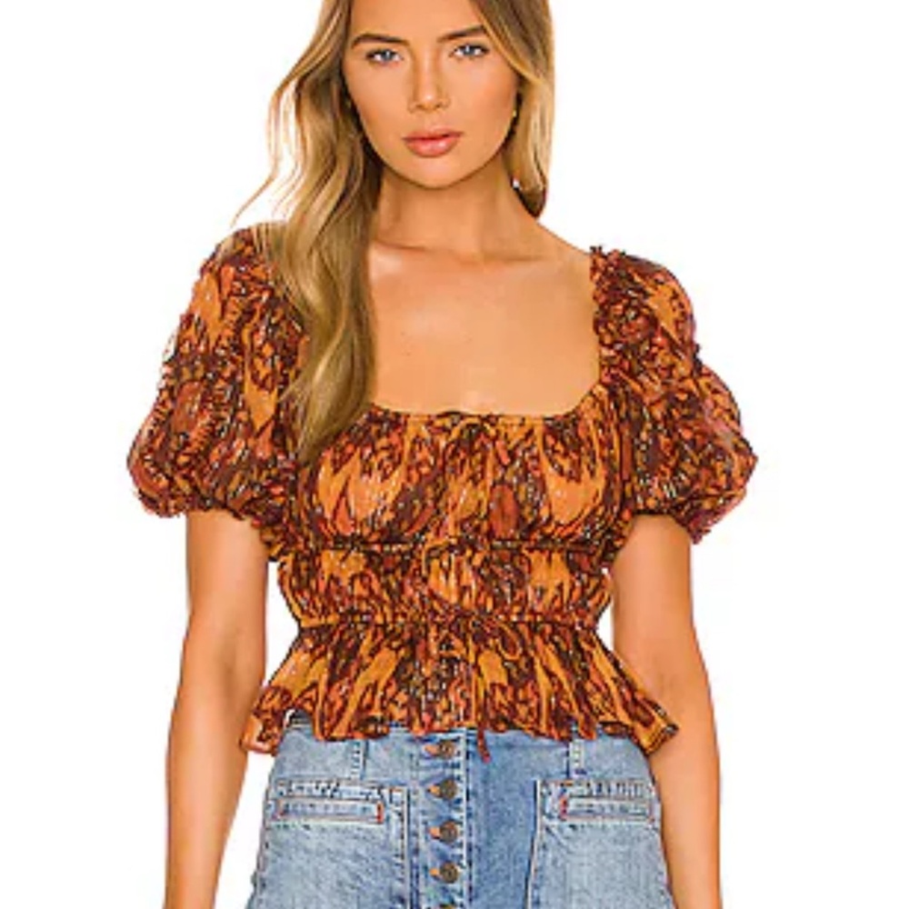 Ulla Johnson Medha top in amber
